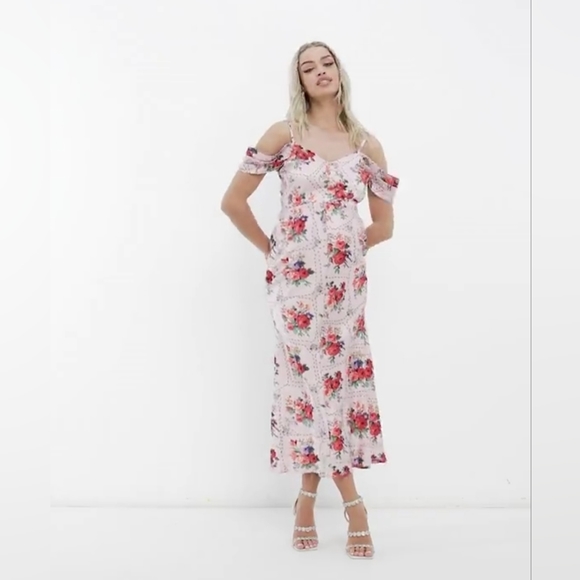 ASOS Maternity Dresses & Skirts - Hope & Ivy maternity cold shoulder dress.  NWOT purchased from ASOS